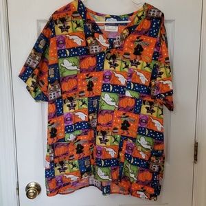 Halloween Scrub top